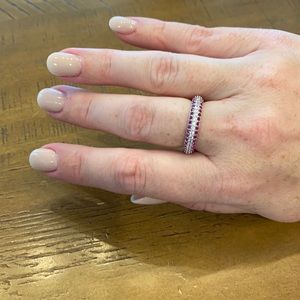 Ring and diamond simulated ring in Sterling